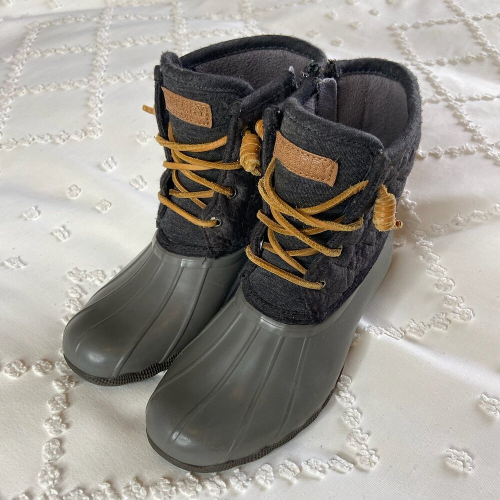 Sperry Saltwater Boot Gray Unisex Size 2